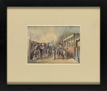 VICTOR PIERSON Group of 10 Mexican Cowboy and Horse Riding Scenes.